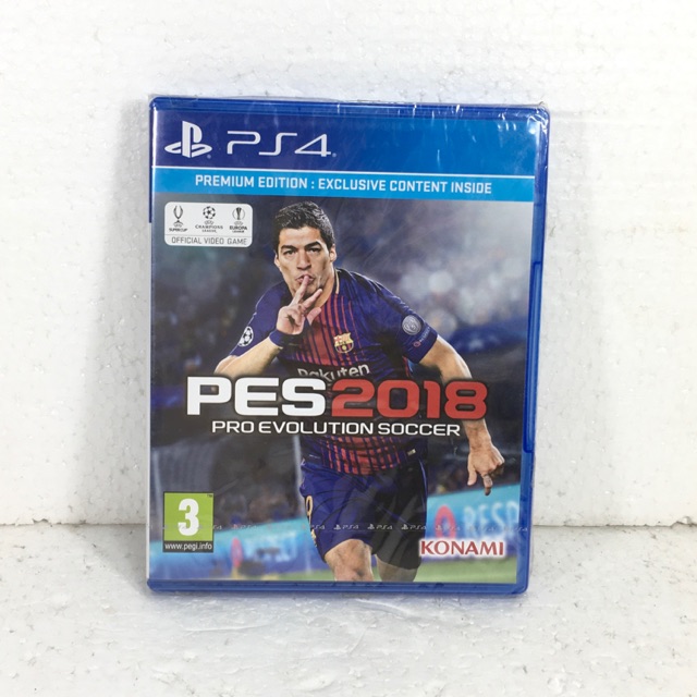 แผ่นเกม PS4 มือสอง สภาพดี กรีดซีน PES2018 Zone 2