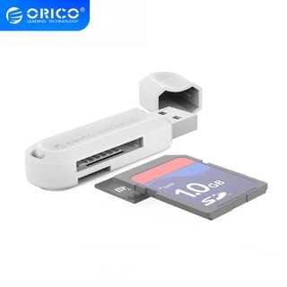 Orico เครื่องอ่านการ์ด USB 3.0 SD Micro SD Mini Smart Card Reader สําหรับ MacBook 128GB Memory Card Reader USB SD Adapter (CRS21)