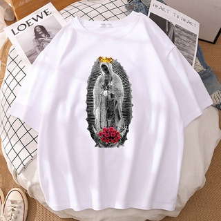 【พร้อมส่ง】เสื้อยืด แขนสั้น พิมพ์ลาย Our Lady Of Guadalupe ระบายอากาศ แฟชั่นฤดูร้อน สําหรับผู้ชาย และผู้หญิงสามารถปรับแต่