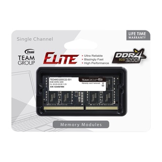 TEAMGROUP ELITE DDR4 8GB Single 3200MHz TED48G3200C22-S01