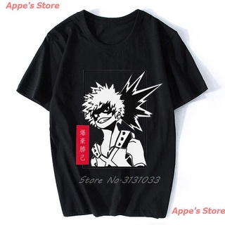 Appes Store 2021 เสื้อยืดคอกลมแขนสั้นผ้าฝ้ายลายการ์ตูน Kawaii Katsuki Bakugo My Hero Academia สําหรับผู้ชาย เสื้อยืดพิม