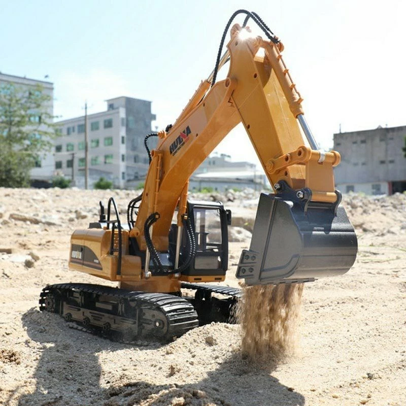 รถบังคับ HUINA-1550 บุ้งกี๋เหล็ก รถแบลคโฮล์ บังคับวิทยุ ทำงานได้สมจริง บุ้งกี๋เป็นเหล็ก ขนาด 1/14 HUINA TOYS 1550 thumbnail 8