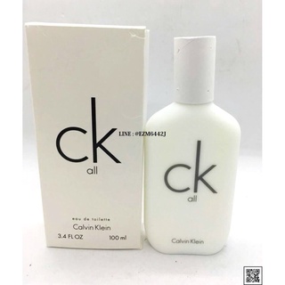 น้ำหอมแท้ CALVIN KLEIN CK All FOR UNISEX EAU DE TOILETTE SPRAY 100 ML TESTER BOX ของใหม่ กล่องเทสเตอร์ ไม่เคยถูกฉีด
