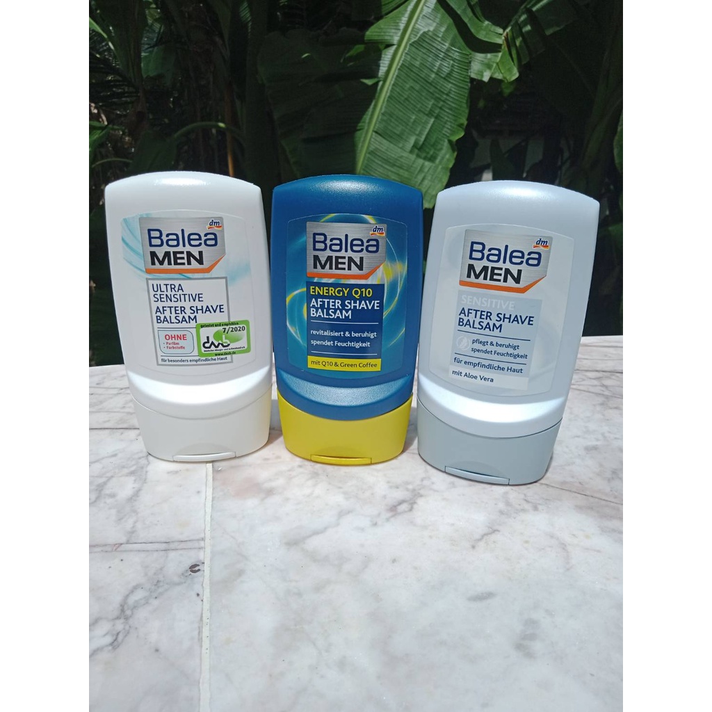 Balea Men After Shave Balm 100 ml บาล์มหลังโกนหนวด มี 3 สี 3 แบบให้เลือกนะค่ะ (Q10, หางว่างจรเข้,วิตามินคอมเพล็กซ์)