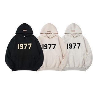 Best Selling ESSENTIALS Men And Women Hoodies 1977 Letter Print Long Sleeve Hooded Sweatshirt Unisex