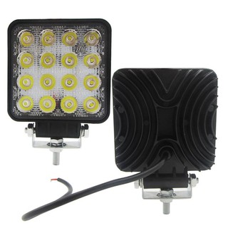 โคมไฟ 48 w 6000 k led ทรงสี่เหลี่ยมสําหรับติดรถแทรกเตอร์ suv truck 4wd 12v 24v thtf