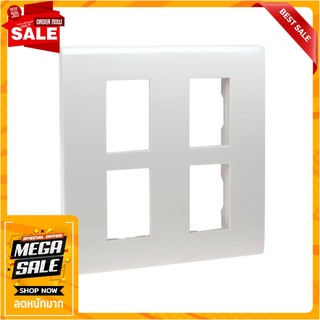 หน้ากาก 4 ช่อง HACO W1104 สีขาว อุปกรณ์ปลั๊กและสวิตช์ WALL PLATE HACO W1104 4 GANG WHITE