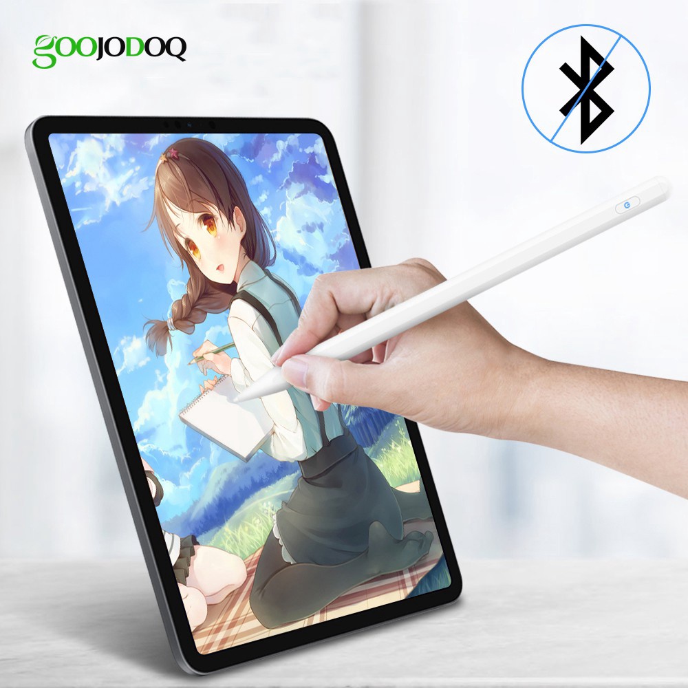 GOOJODOQ GD08 8th ปากกาสไตลลัส สีขาว สําหรับ Ipad ที่ใช้ iPad Pencil 2 Ipad 6th 7th 8th Gen Air 3 Pr