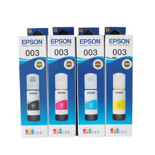 หมึก Epson 003 หมึกแท้ 1 ชุด 4 สี BK, C, M,Y ใช้กับเครื่องปริ้นรุ่น Epson L1110/ L3100