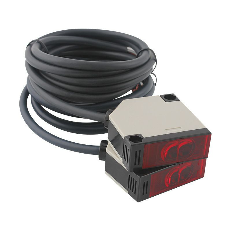 (ได้2ตัวตามรูป)โฟโตอิเล็กทริคสวิทช์ผ่านลำแสง E3JK-5DM1  E3jk-5dm1-5l จับ5เมตรเซ็นเซอร์อินฟราเรดพร็อก