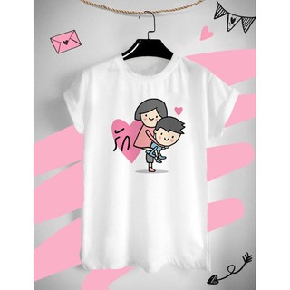 เสื้อยืดสกรีนลายวาเลนไทน์ Happy Valentine