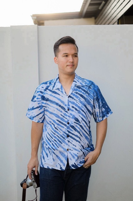 เสื้อเชิ้ตมัดย้อมผู้ชาย 💙