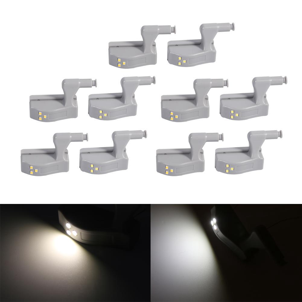 ❀ZHENL READY❀10Pcs Warm/Cool White Universal Cupboard Wardrobe LED Hinge Light Home Kitchen