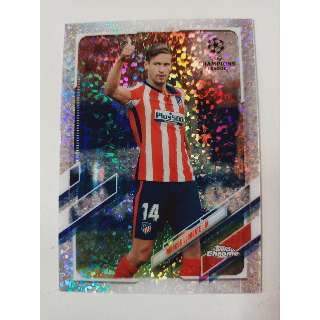 2020-21 Topps Chrome UEFA UCL Marcos Llorente SPECKLE REFRACTOR SP Atletico #54