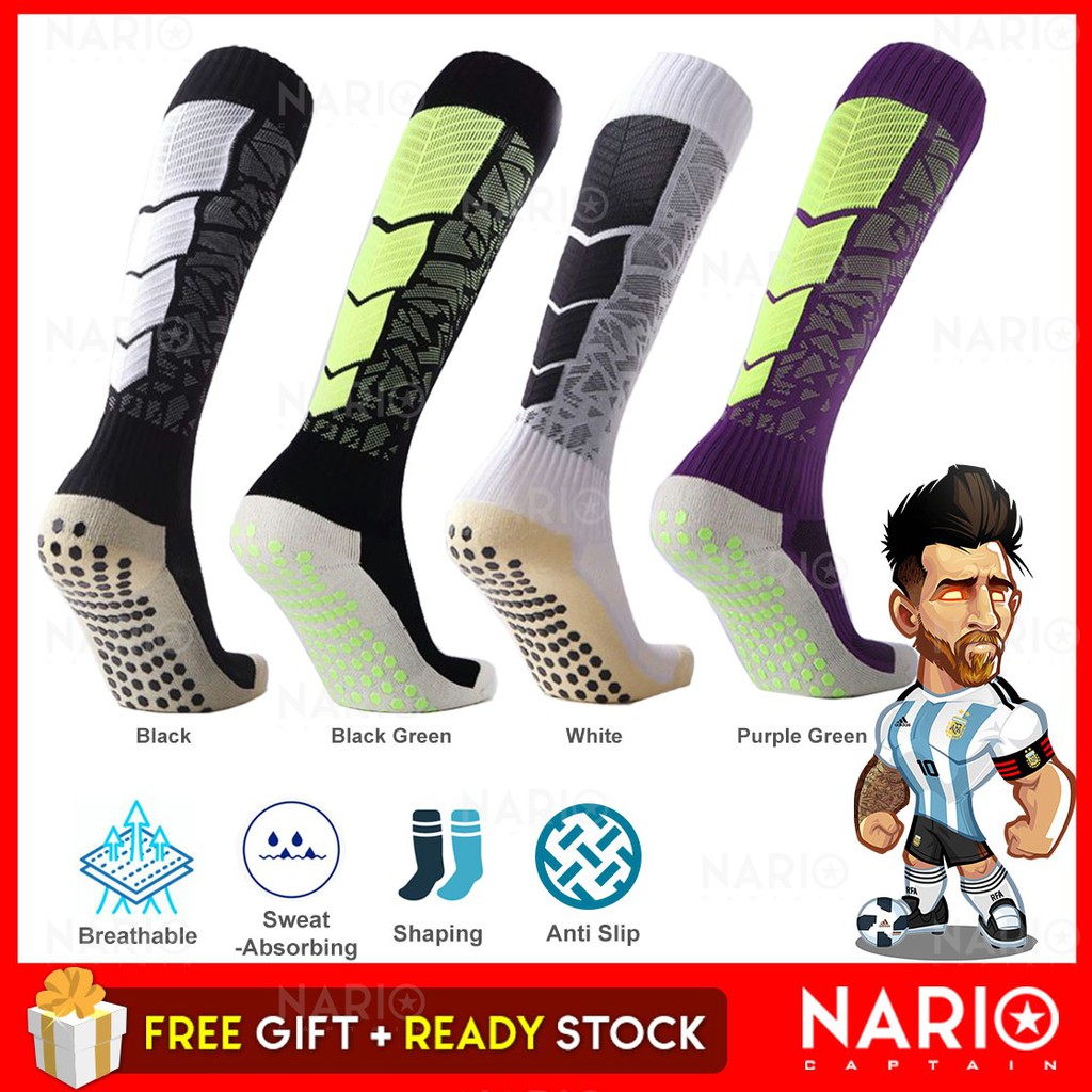 NARIO K3 1 Pair Anti Slip Unisex Football Socks Soccer Sports Fitness