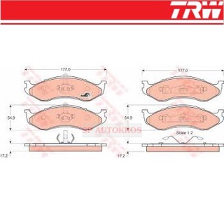 TRW ผ้าดิสเบรคหน้า JEEP เชโรกี