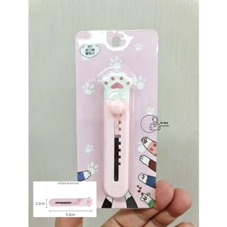 CAT คัตเตอร์- แมว - พกพา 9.2×1.8cm พร้อมส่งจากไทย ทำจากพลาสติก ล็อคใบมีดได้ คัตเตอร์ มีดพกพา ลายน่ารัก ลายแมว