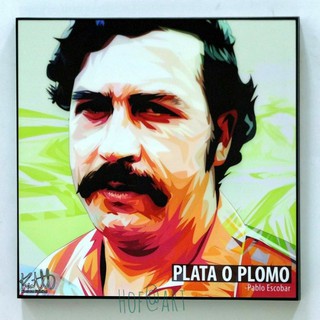 Pablo Escobar ปาโบล เอสโกบาร์ รูป​ภาพ​ติด​ผนัง​ pop art ​ ซี่รี่ย์​ Narcos Netflix กรอบรูป แต่งบ้าน ของขวัญ