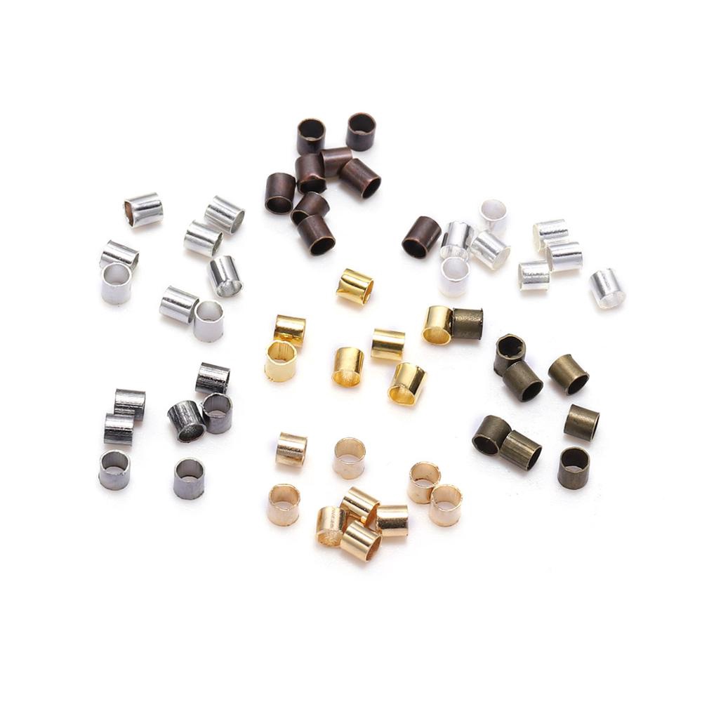St.kunkka ทองแดงท่อ crimping end bead stopper ปะเก็นลูกปัด (500 ชิ้น/ล็อต 2 2.5 3 มม.)