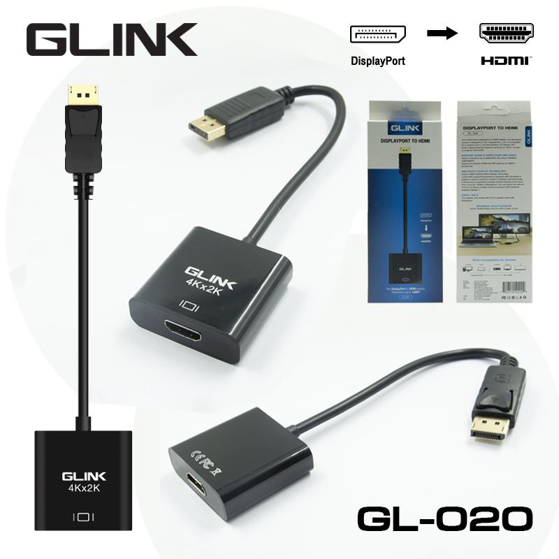 ตัวแปลงสัญญาณ Converter Displayport to HDMI Glink GL-020.