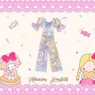 จั้มยาวลายสเตลล่าแบรนด์มาการองhombethฟรรไซส์ข้างหบังเป็นสม็อคยางยืดเต็มตัวยืดตามขนาดผู้ใส่ค้ะไซสsmlใส่สวยค้ะ