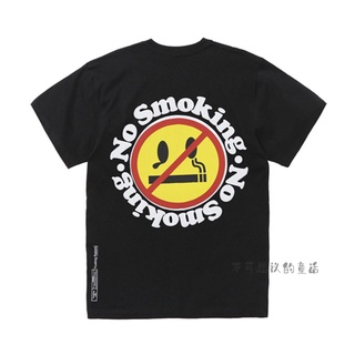 [S-5XL]เสื้อยืดแขนสั้น พิมพ์ลาย FR2 No Smoking ทรงหลวม สําหรับผู้ชาย และผู้หญิง