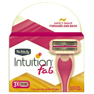 มีดโกน โกนเร็ว ไม่บาด ใบมีดเซฟตี้ Schick Intuition Fab Kit each / refill รีฟิล