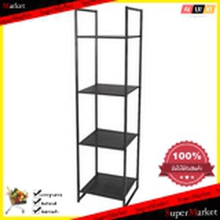 ชั้นวางของ 4 ชั้น V SHELF MA+เหล็กดำ