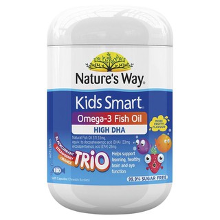 Natures Way Kids Smart Omega3 Fish Oil Trio 180 Capsules