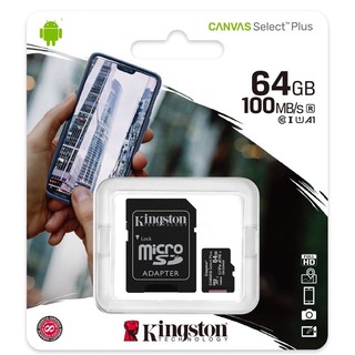 SD Card 64Gb 128Gb Kingston แท้100% ไม่แท้ยินดีคืนเงิน เมมโมรี่การ์ด microSD รุ่น Canvas Select Plus