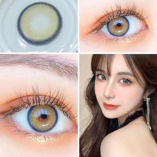 Uyaai คอนแทคเลนส์ สีเขียวธรรมชาติ 14.0 มม. 2 ชิ้น