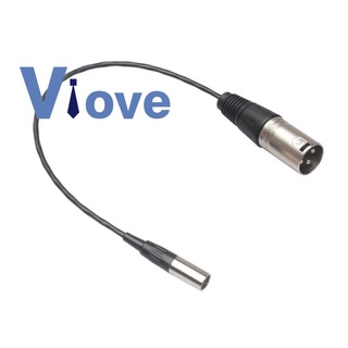 สายเคเบิลเชื่อมต่อเสียงไมโครโฟน 3 Pin Male to 3 Pin Male XLR Mini Plug Audio Cable XLR Male to Mini XLR Male