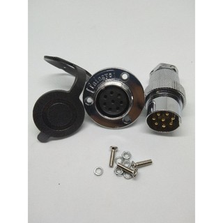 Plug connecter 25mm ผู้เข้าสาย เมียยึดแท่น 3P/5P/8P มีฝายางปิดกันน้ำ(งานไต้หวัน)