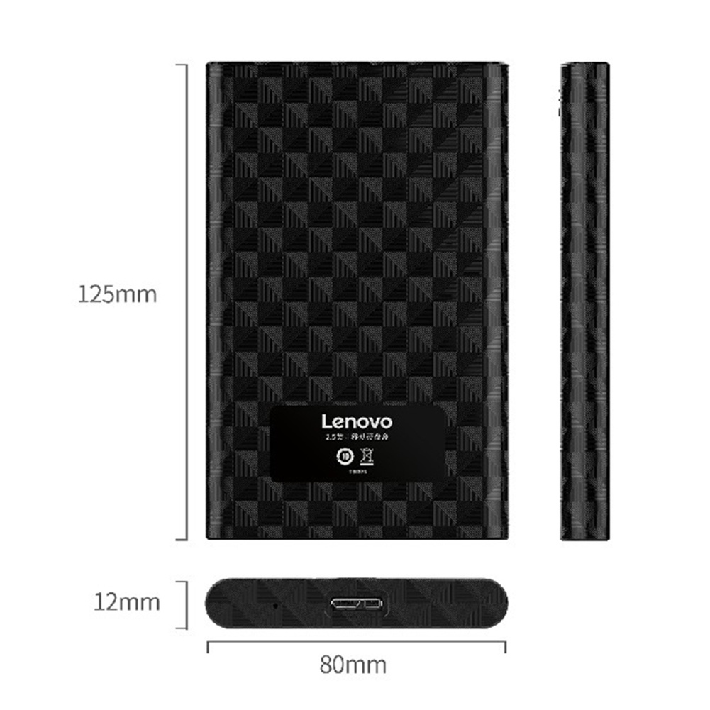 เคสฮาร์ดดิสก์ SSD Lenovo 2.5 นิ้ว Sata เป็น USB 3.0 3.1 Externo 6tb แบบพกพา สําหรับฮาร์ดดิสก์ 2.5 นิ้ว