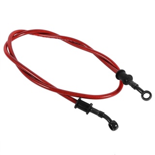 120cm Motorcycle brake Hose Braided Steel Brake Clutch Oil Hose Line Pipe Fit ATV Dirt Pit Bike  (สีแดง พร้อมส่งในไทย)