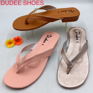 รองเท้าแตะแบบหนีบ (SIZE 35-47) (ส้นก้อน) DUDEE SHOES (มาใหม่)