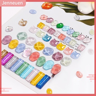 SWATCH Jen แผ่นบอร์ดโชว์สีทาเล็บเจล แบบใส ทรงไม่สม่ําเสมอ 48 ชิ้น