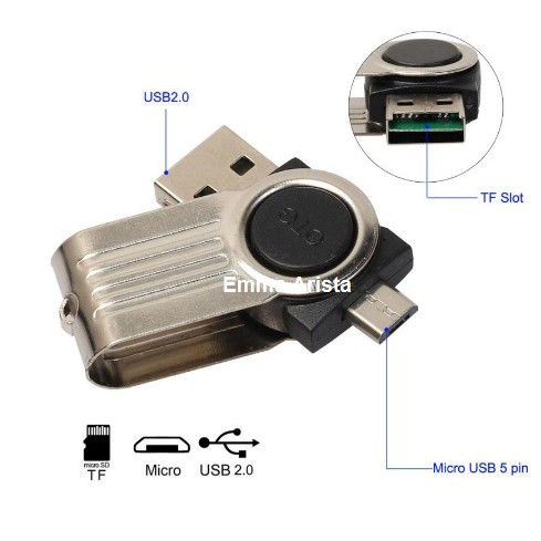 USB On-The-Go USB OTG สารพัดประโยชน์ที่แปลงร่างสมาร์ทโฟน Android Micro USB to USB OTG Adapter แฟลชไดร์ฟ usb Flash Driveส