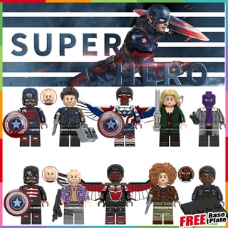 ฟิกเกอร์ Super Hero Minifigures Walker Baron Zemo Captain America Bucky Batroc Battle Star Marvel ขนาดเล็ก XH0313