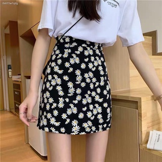 กระโปรงskirt﹉Cicishop(พร้อมส่ง)กระโปรงเอวสูงทรงA ลายดอกเดชี🌻 มีซับในเป็นกางเกง(301)