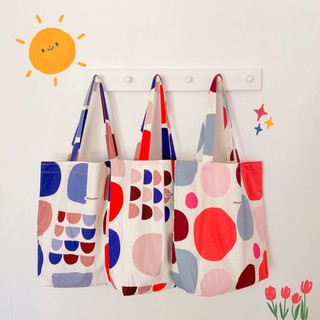 กระเป๋าผ้า aloha tote bag ลายน่ารักๆ มี3 สีพร้อมส่ง ใบใหญ่ มีซับใน