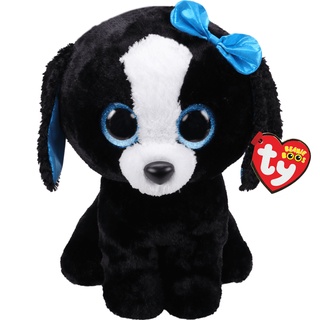 TY ตุ๊กตา ทีวาย TRACEY - black/white dog med