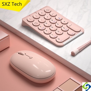 Bow Bluetooth number pad numpad digital keyboard ชุดเมาส์คีย์บอร์ดตัวเลขบลูทูธไร้สาย แบบชาร์จไฟได้ สําหรับแล็ปท็อป โน๊ตบุ๊ค HB159