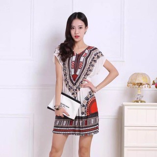 New Womens Short Sleeves Large Size Dress A Word Skirt Tide - intl อย่าลืมใส่โค้ด MARINC30