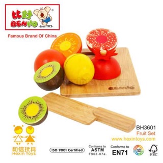 Kentoyshop ของเล่นไม้ชุดตัดหั่นผลไม้ 🥝🍊🍋🍅(Fruit set)