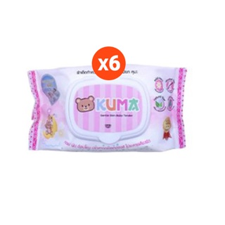 โปรโมชั่น : กระดาษทิชชู่เปียกคุมะ ทิชชู่เปียก KUMA 6 ห่อ