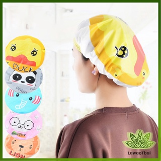 Lawan หมวกคลุมผมอาบน้ำ กันน้ำ ลายการ์ตูนน่ารัก   Shower Cap Kids