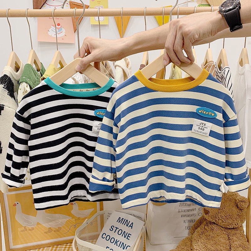 เสื้อยืดแขนยาว เสื้อแขนยาวเด็กใส่สบายสไตล์เกาหลี