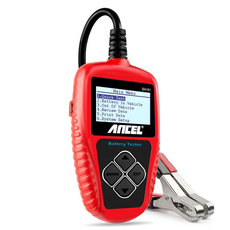 Ancel ba101 เครื่องทดสอบแบตเตอรี่รถยนต์ 12 V 100-2000 CCA สำหรับรถยนต์/เรือ/มอเตอร์ไซค์