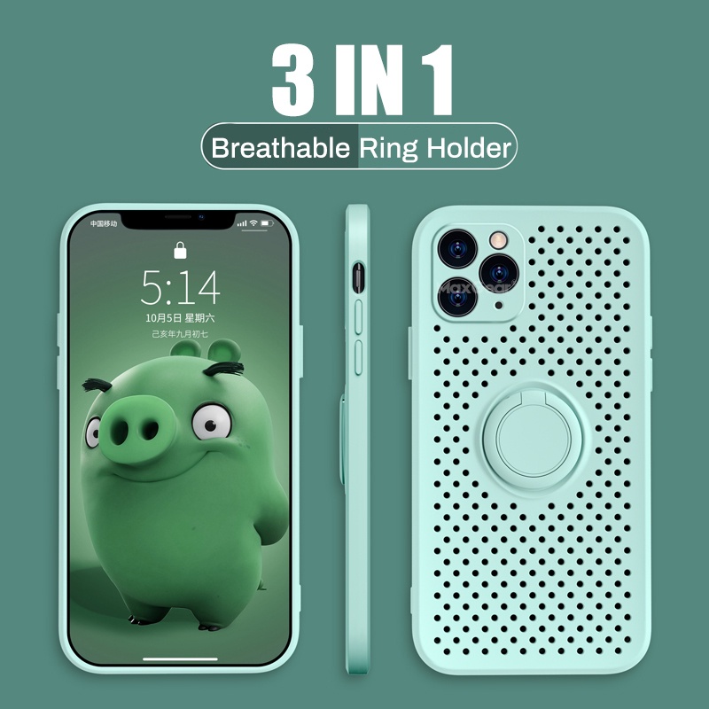 เคสโทรศัพท์มือถือซิลิโคนแม่เหล็กระบายอากาศสําหรับ Iphone 13 12 11 Pro Xs Max X Xr 7 8 Plus Se2 13 12pro